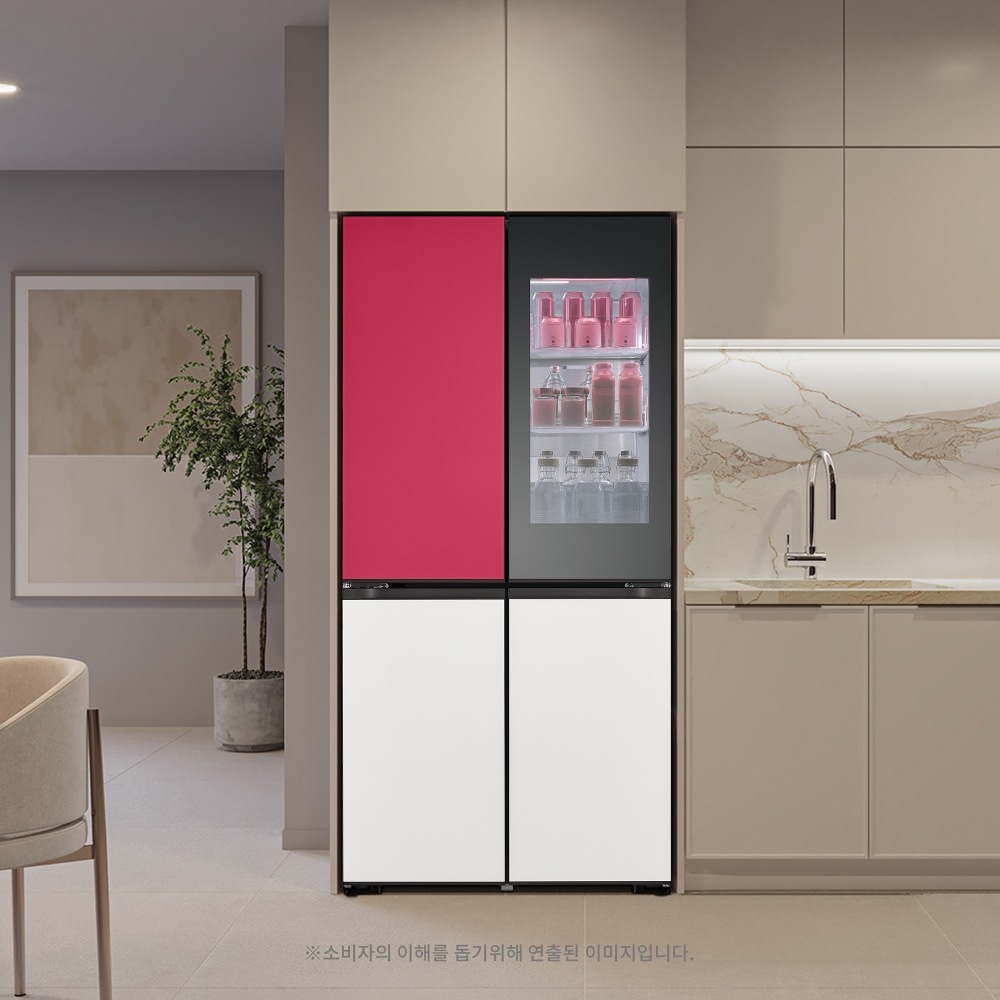 냉장고 LG 디오스 오브제컬렉션 빌트인 타입 무드업(노크온) 냉장고 (M623GNN392.AKOR) 메인이미지 0