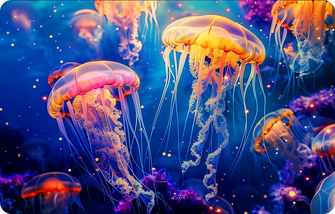 검은 배경에 네 가지 아이콘과 설명이 나열된 이미지. 왼쪽부터 '144Hz, 고주사율로 끊김 없이 부드러운 화면' 문구와 격자무늬 원형 아이콘, '400nit, 어느 곳에서나 또렷하게' 문구와 태양 모양 아이콘, 'WQXGA+ 고해상도, gram 킷, 문서, 영상 작업을 동시에' 문구와 격자 화면 아이콘, '안티글레어, 빛 반사를 줄여 쾌적한 화면' 문구와 디스플레이 아이콘이 배치되어 있다.